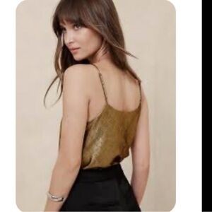 Banana Republic factory Gold Silky Camisole M, NWT